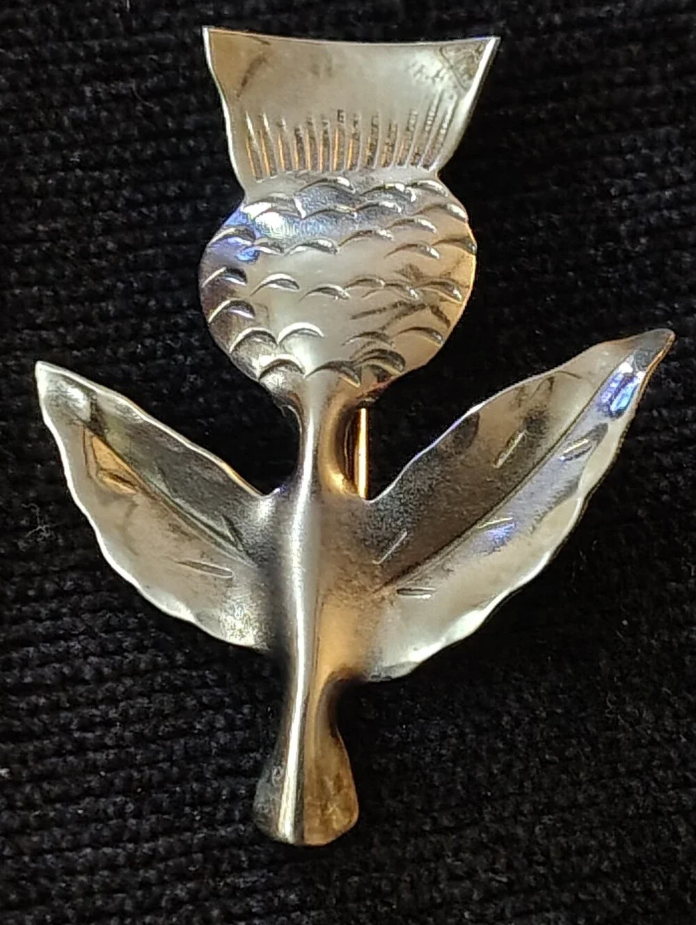 Vtg. Stuart Nye Sterling Silver Scottish Thistle Brooch